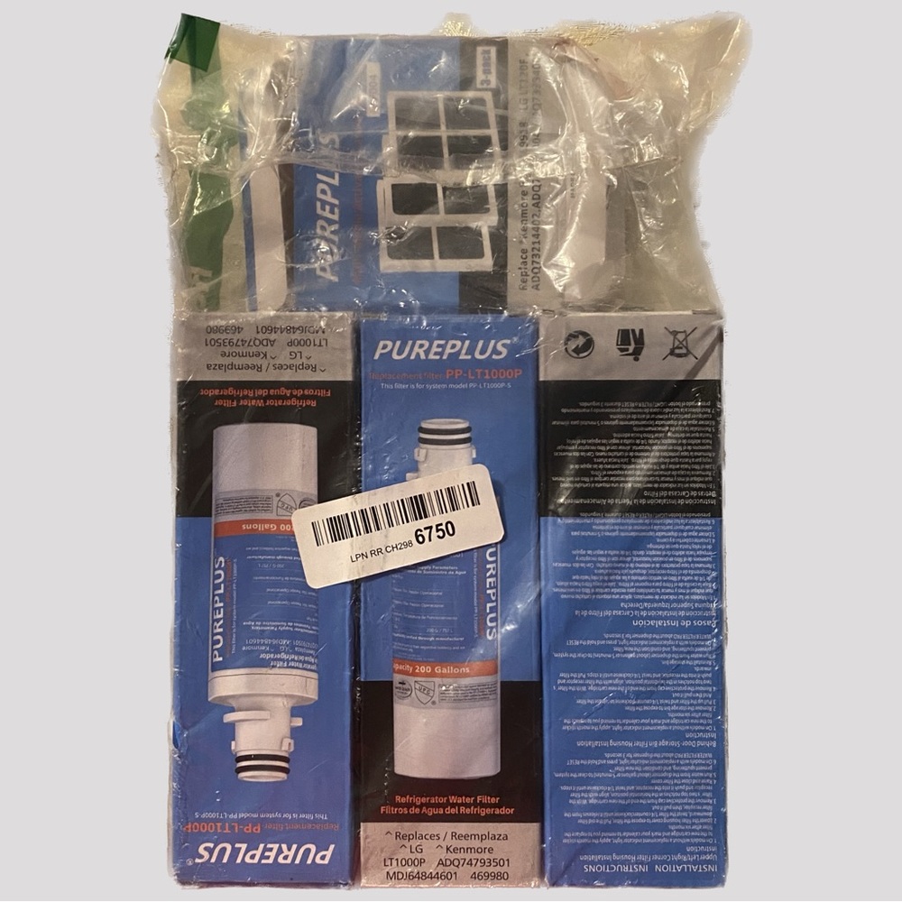 PurePlus Replacement Refrigerator Water Filter PP-LT1000P + Carbon Filter
